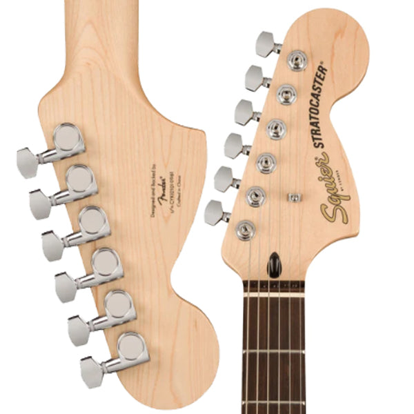 Fender Squier FSR Affinity Stratocaster QMT Electric Guitar with Tremolo and Laurel Fretboard - Black Burst
