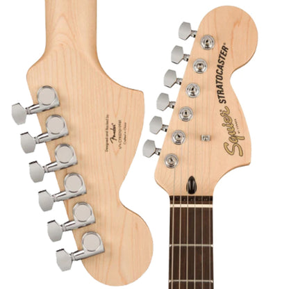 Fender Squier FSR Affinity Stratocaster QMT Electric Guitar with Tremolo and Laurel Fretboard - Black Burst