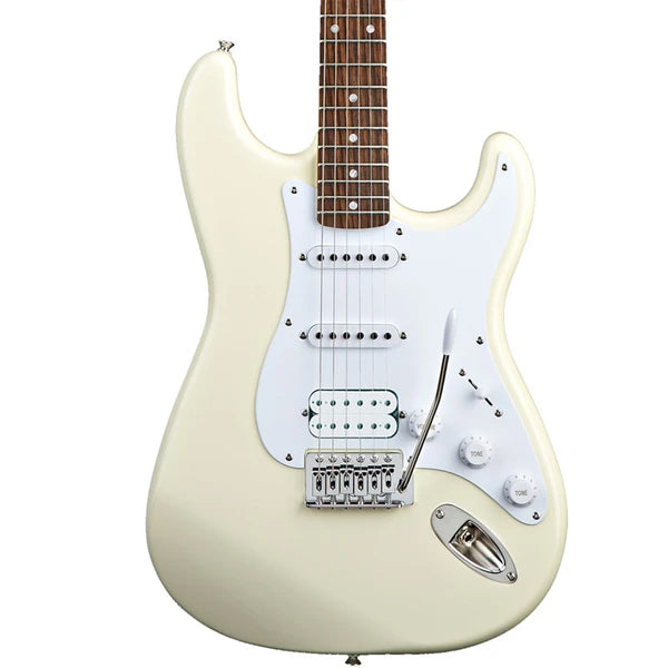 Squier By Fender Bullet HSS Stratocaster With Tremolo Electric Guitar Laurel Fretboard (Arctic White)