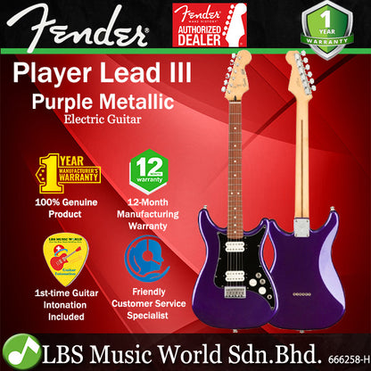 Fender Mexico Player Lead III Electric Guitar with Pau Ferro Fingerboard - Purple Metallic