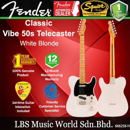 Squier By Fender Classic Vibe 50s Telecaster Electric Guitar Maple Fingerboard