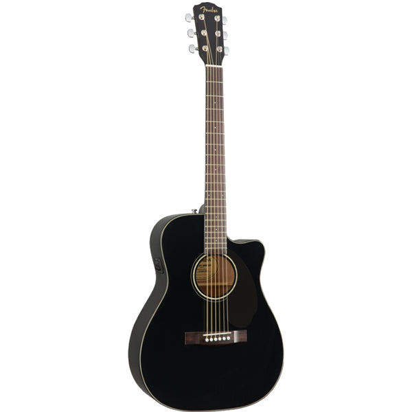 Fender CC-60SCE Solid Spruce Top Concert Acoustic Electric Guitar - Black (CC60SCE)