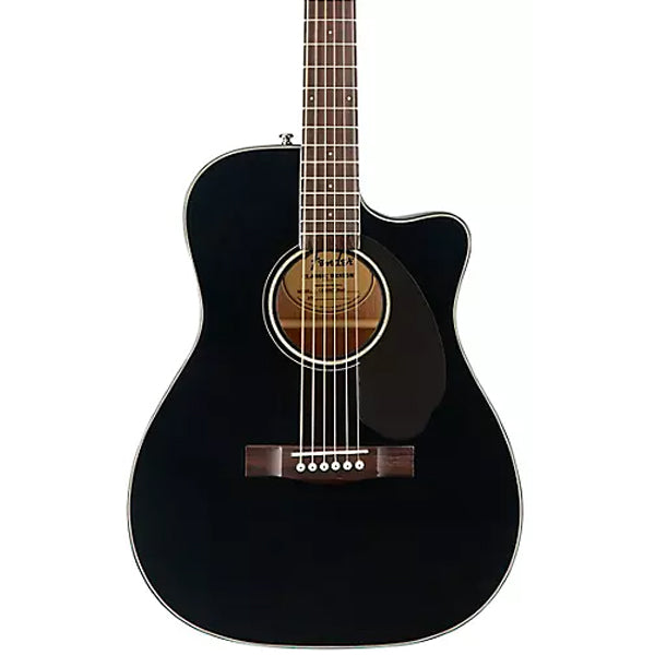 Fender CC-60SCE Solid Spruce Top Concert Acoustic Electric Guitar - Black (CC60SCE)