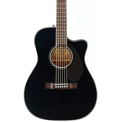 Fender CC-60SCE Solid Spruce Top Concert Acoustic Electric Guitar - Black (CC60SCE)