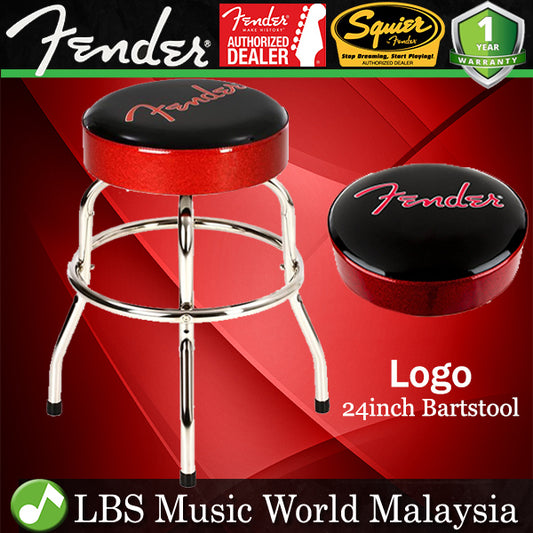 Fender 24 inch Logo Guitar Barstool Round Bar Stool Chair Bench (Red)