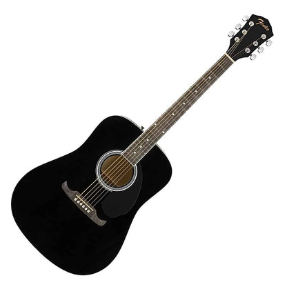 Fender FA-125 Dreadnought Spruce Top Acoustic Guitar With Fender Bag Black (FA125  FA 125)