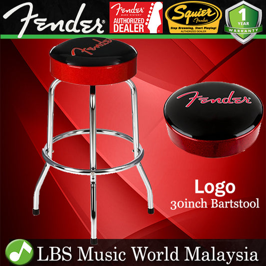 Fender 30 inch Logo Guitar Barstool Round Bar Stool Chair Bench (Red)