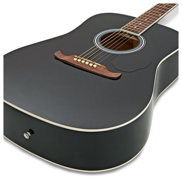 Fender FA-125 Dreadnought Spruce Top Acoustic Guitar With Fender Bag Black (FA125  FA 125)