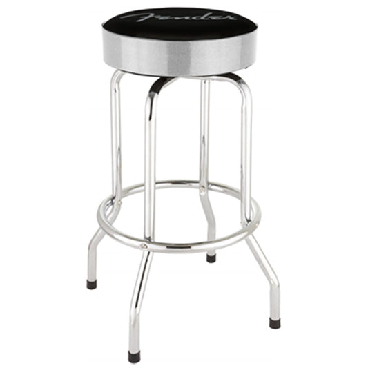 Fender 30 inch Silver Sparkle Guitar Barstool Round Bar Stool Chair Bench