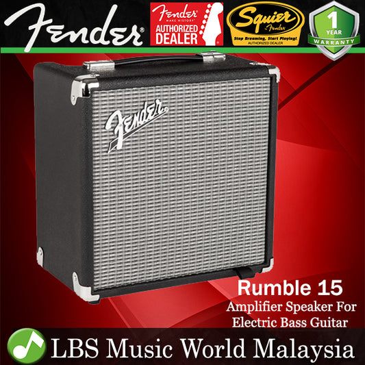 Fender Rumble 15 V3 15 Watt Bass Combo Amplifier Speaker For Electric Bass Guitar Amp