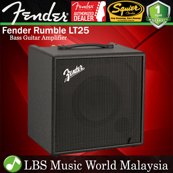 Fender Rumble LT25 25 Watt 230V Bass Guitar Amp Amplifier with Aux Input (LT 25)