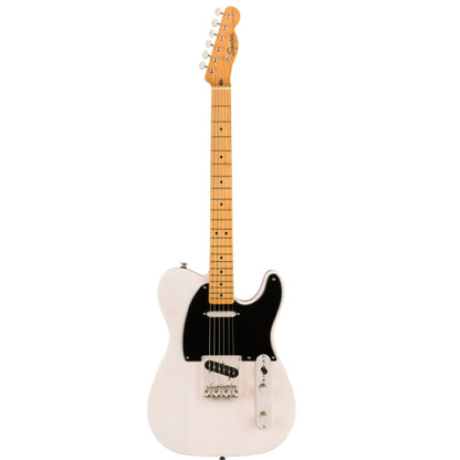 Squier By Fender Classic Vibe 50s Telecaster Solid Body Electric Guitar With Maple Fingerboard - White Blonde