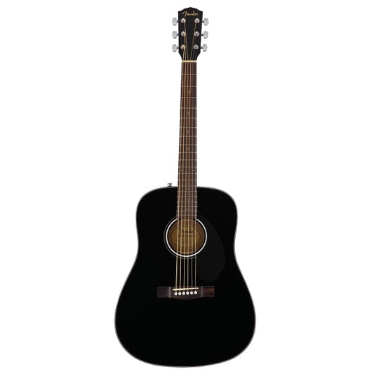 Fender CD-60S Solid Spruce Top Dreadnought Acoustic Guitar - Black (CD60S)