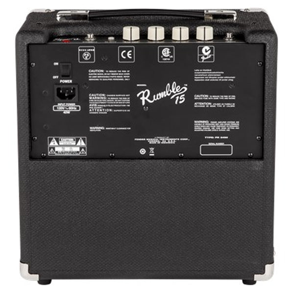 Fender Rumble 15 V3 15 Watt Bass Combo Amplifier Speaker For Electric Bass Guitar Amp