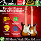 Fender Mexico Player HSS Stratocaster Electric Guitar with Maple Fretboard - 3-Tone Sunburst