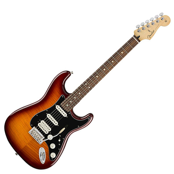 Fender Mexico Player HSS Plus Top Stratocaster Electric Guitar with Pau Ferro Fretboard - Tobacco Sunburst