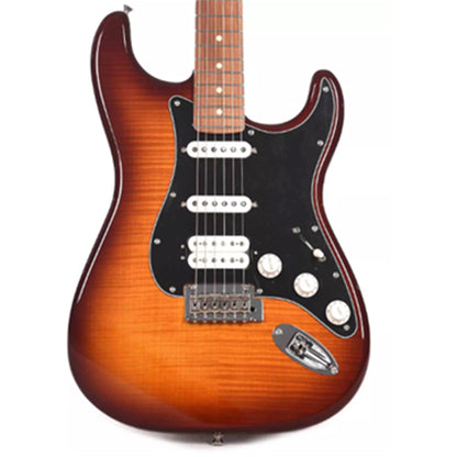 Fender Mexico Player HSS Plus Top Stratocaster Electric Guitar with Pau Ferro Fretboard - Tobacco Sunburst