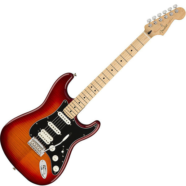 Fender Mexico Player HSS Plus Top Stratocaster Electric Guitar with Maple Fretboard - Aged Cherry Burst