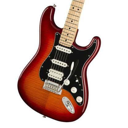 Fender Mexico Player HSS Plus Top Stratocaster Electric Guitar with Maple Fretboard - Aged Cherry Burst