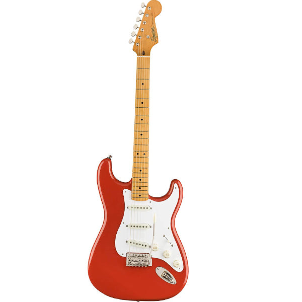 Squier By Fender Classic Vibe 50s Stratocaster Electric Guitar With Tremolo Maple Fingerboard (Fiesta Red)