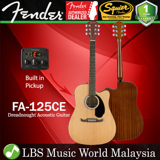Fender FA-125CE Dreadnought Acoustic Electric Guitar with Pickup (FA125 FA125CE)