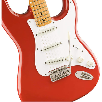 Squier By Fender Classic Vibe 50s Stratocaster Electric Guitar With Tremolo Maple Fingerboard (Fiesta Red)