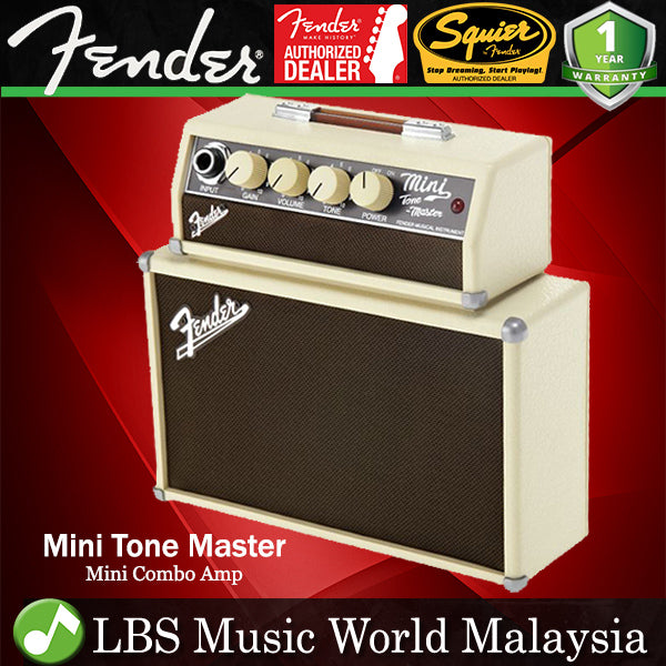 Fender Mini Tone Master 1W 2x2" Mini Amp Combo Electric Guitar Speaker Amplifier (Battery Powered)