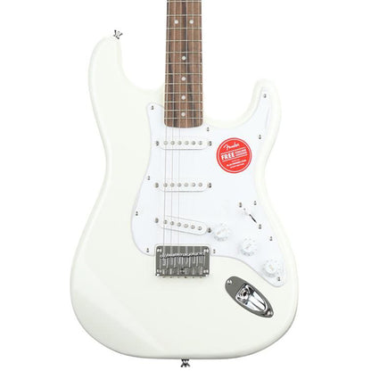 Fender Squier Bullet Stratocaster with Tremolo Electric Guitar SSS Strat (Arctic White)