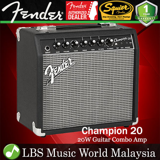 Fender Champion 20 20 Watt 1x8" Combo Speaker Amp with Effect Modeling Amplifier