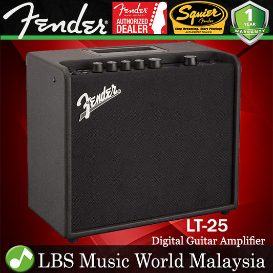 Fender MUSTANG LT25 25 Watt 1X8" Guitar Combo Speaker Amplifier with USB Digital Amp (LT 25)