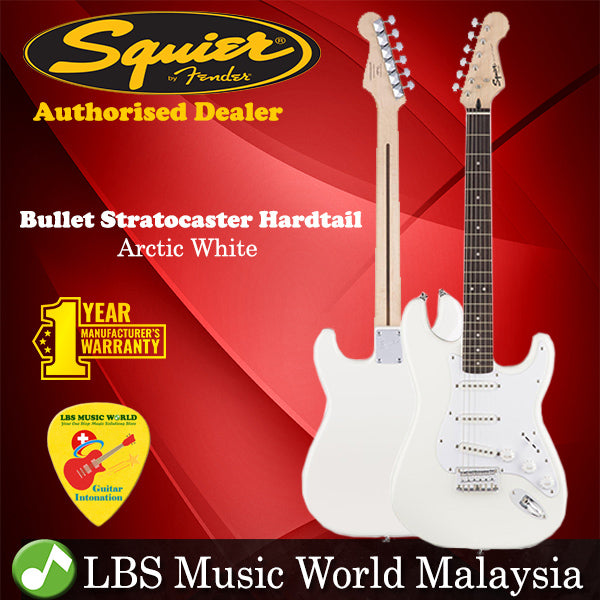 Fender Squier Bullet Standard Stratocaster SSS Hardtail Electric Guitar (Arctic White)