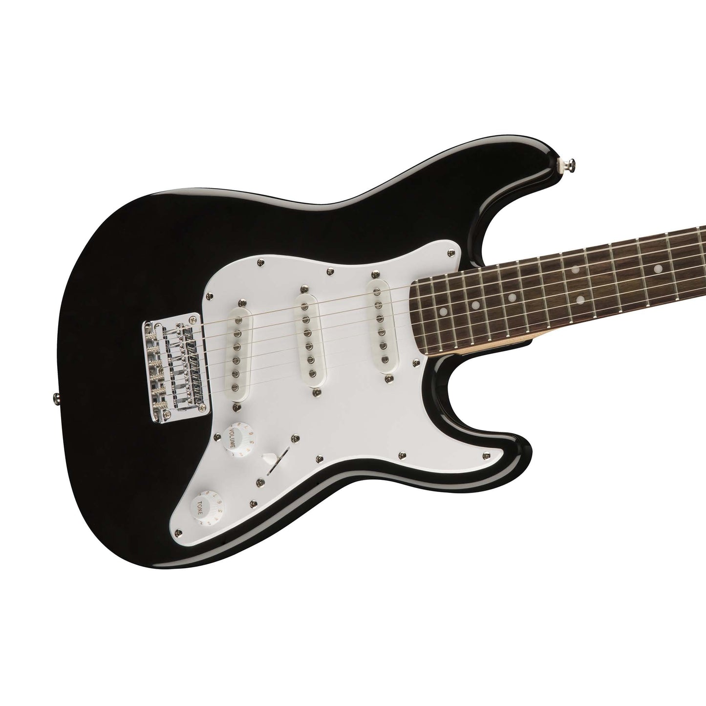 Fender Squier Mini Stratocaster Electric Guitar Junior Strat Guitar (Laurel FB Black)