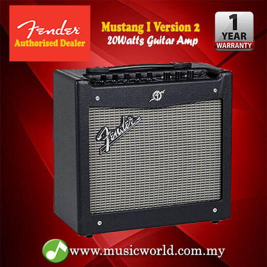Fender Mustang I V2 1X8" Modeling Electric Guitar Combo Amplifier With Effect Black (Mustang 1)