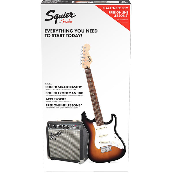 Fender Squier Pack Affinity Series SSS Stratocaster Electric Guitar Pack Complete Bundle