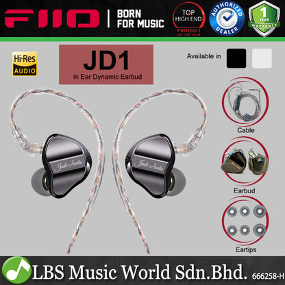 [Discontinued] FiiO JD1 Dynamic Driver HIFI Bass Stereo In Ear Monitor Earbuds with Built in Microphone