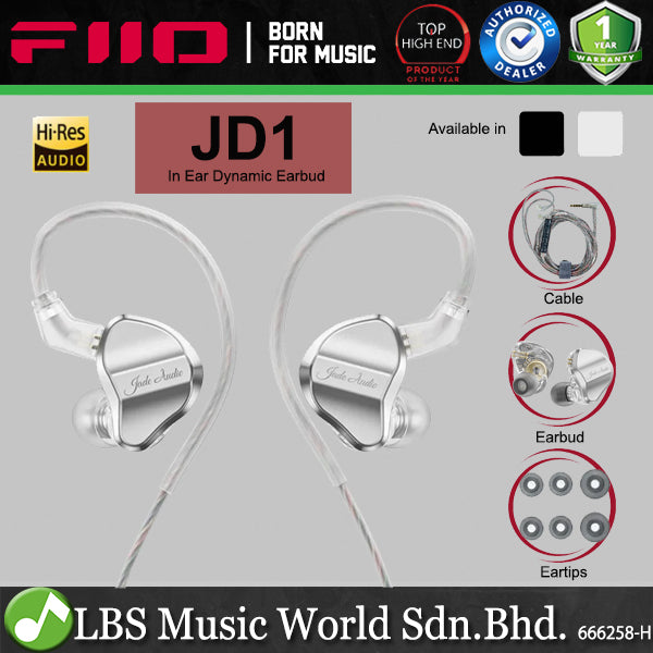 [Discontinued] FiiO JD1 Dynamic Driver HIFI Bass Stereo In Ear Monitor Earbuds with Built in Microphone