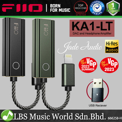 FiiO KA1-LT Lightning Compact Portable Amp DAC and Headphone Amplifier (KA1 LT)