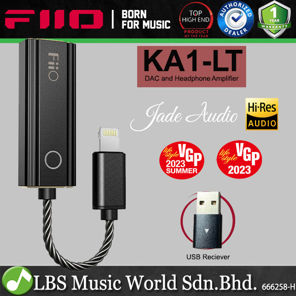 FiiO KA1-LT Lightning Compact Portable Amp DAC and Headphone Amplifier (KA1 LT)
