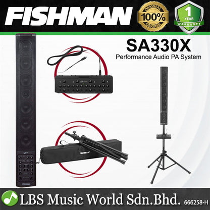 Fishman SA330X 330 Watt Portable Performance Audio PA System 2 Way Speaker