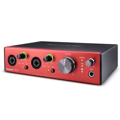 Focusrite Clarett+ 2Pre Pure Sounding 10 In and 4 Out USB C Audio Interface For Recording Artist (Clarett + 2 Pre)