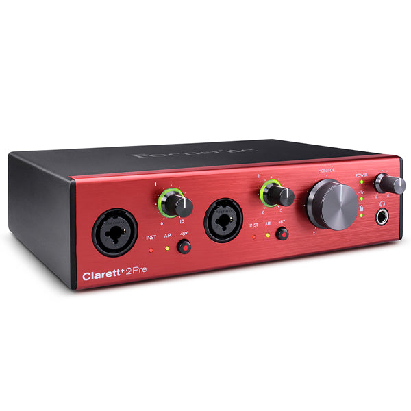 Focusrite Clarett+ 2Pre Pure Sounding 10 In and 4 Out USB C Audio Interface For Recording Artist (Clarett + 2 Pre)