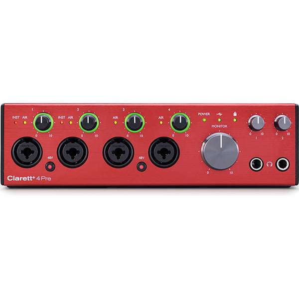 Focusrite Clarett+ 4Pre 18 In and 8 Out USB C Audio Interface For Complete Creator (Clarett + 4 Pre)