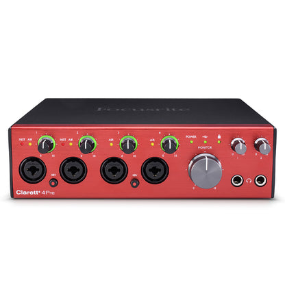 Focusrite Clarett+ 2Pre Pure Sounding 10 In and 4 Out USB C Audio Interface For Recording Artist (Clarett + 2 Pre)