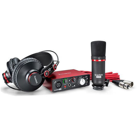Focusrite Scarlett Solo Studio Pack Audio Interface Recording With Table Stand Version 2 (2nd Gen)