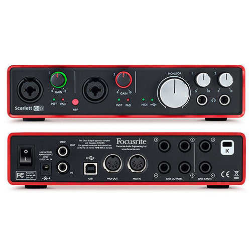 Focusrite Scarlett 6i6 6 in 6 Out USB Audio Interface Version 2 (2nd Gen)
