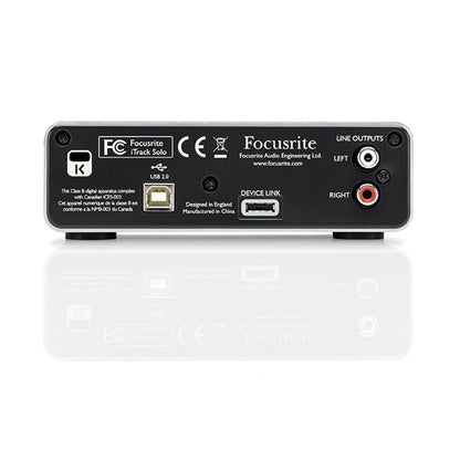 Focusrite iTrack Solo USB 2.0 Audio Interface Mac PC Ipad IOS device Interface