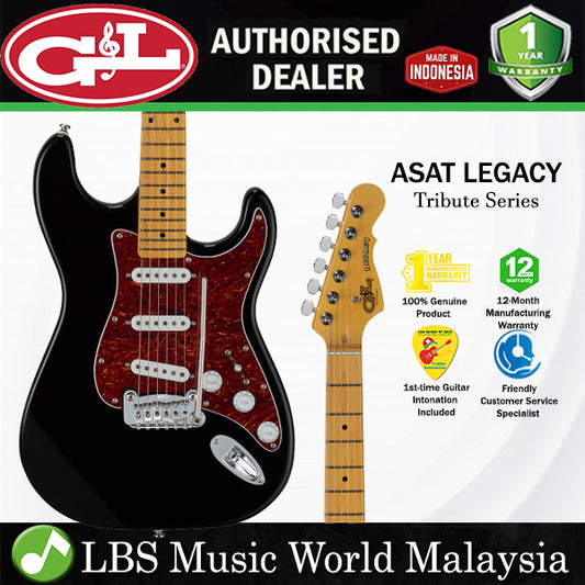 G&L Legacy Solid Body Hard Rock Maple Electric Guitar Gloss Black