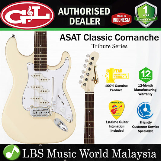 G&L Comanche Solid Body Maple Fingerboard Electric Guitar Olympic White