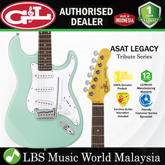 G&L Legacy Solid Body Basswood Gloss Hard Rock Maple Electric Guitar Surf Green