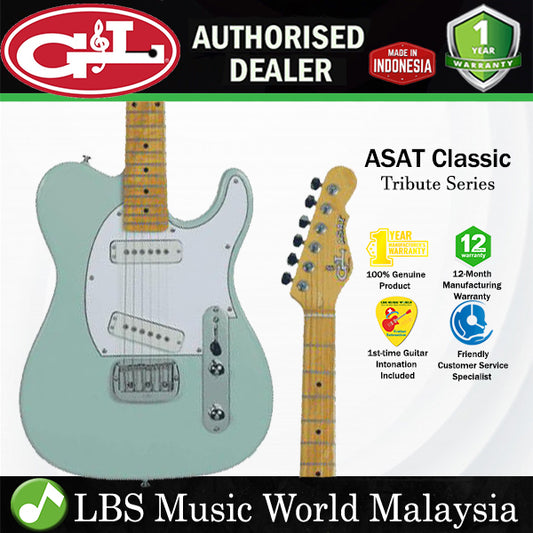 G&L ASAT Classic Bluesboy Semi Hollow Body Electric Guitar Maple Fingerboard Surf Green